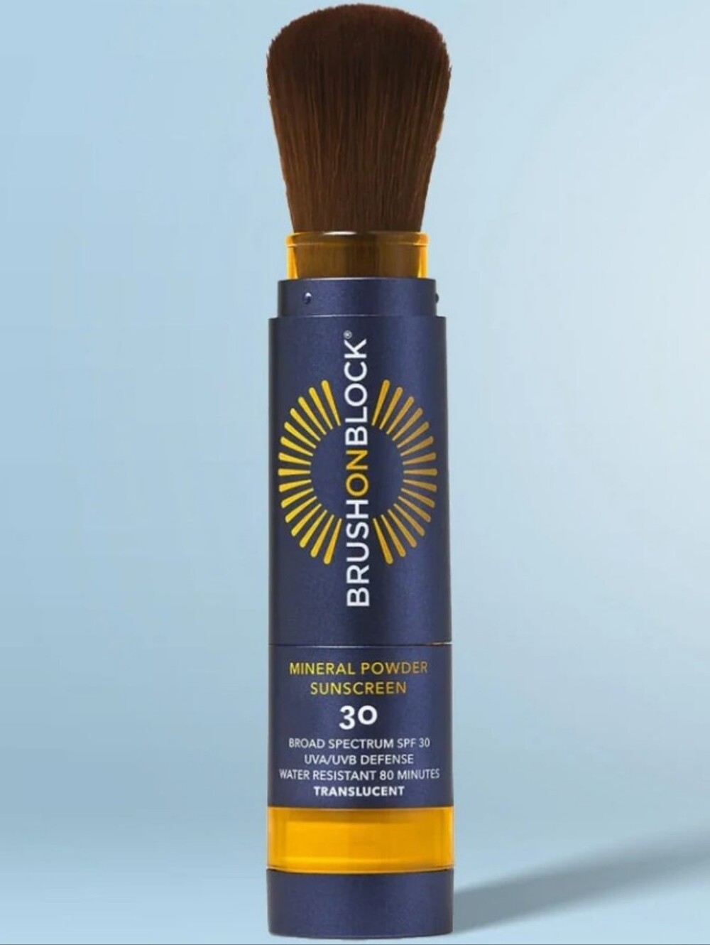 SPF 30 Mineral Powder Sunscreen - Navy & Gold Brush